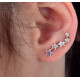 Brinco earcuff cinco estrelas em prata