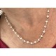 Colar pérolas barrocas 2 mm em prata 950. 0,45 cm